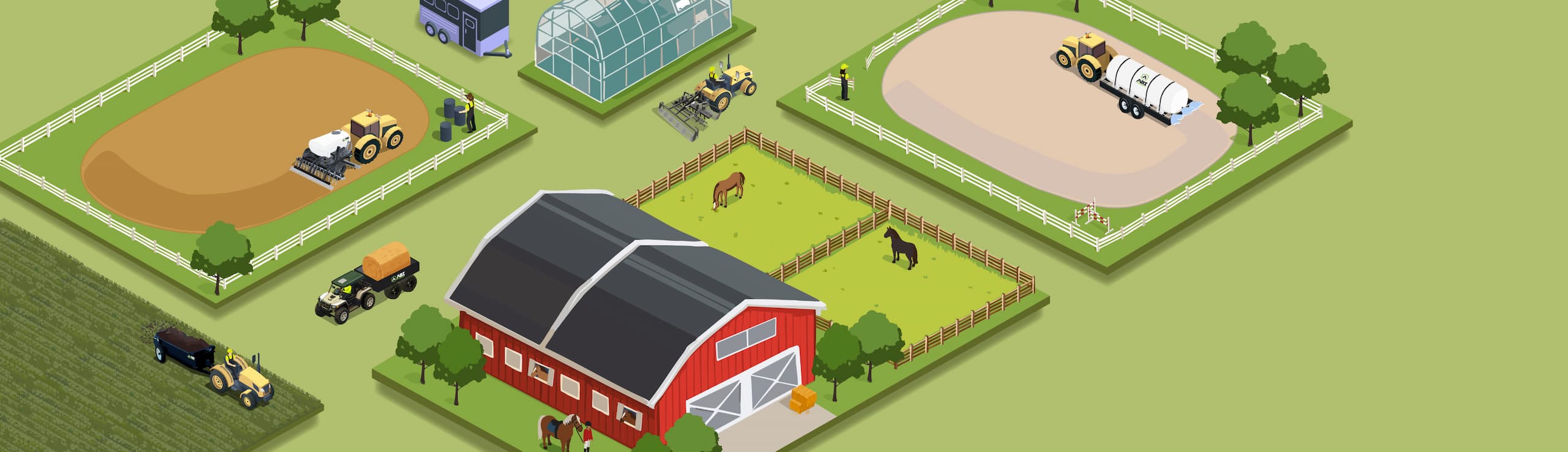 Videogame-style isometric map focusing on Equine